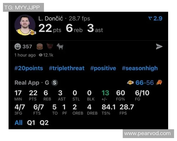 NBA季前赛半场东契奇22分6板3助，湖人66-56太阳